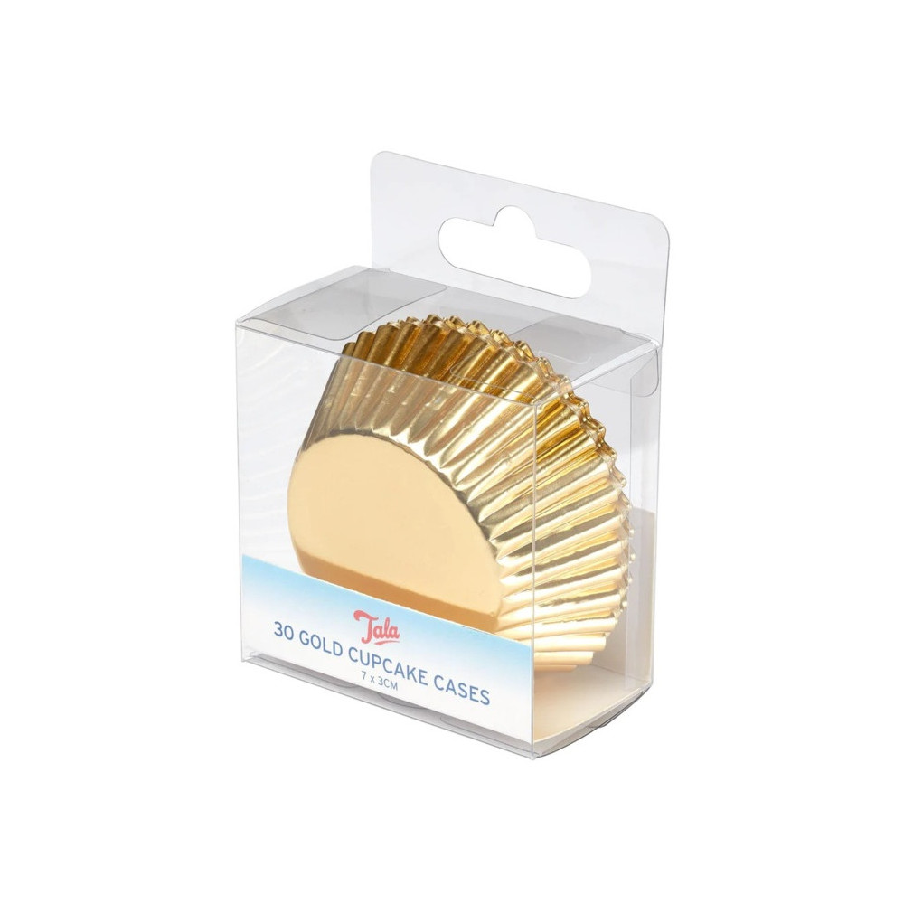 Tala 30 Cupcake Foils 7 x 3cm Gold