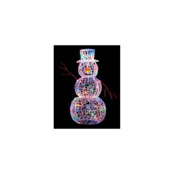 Premier Multi Action Lit Snowman 90cm 80 Multi Coloured LEDs