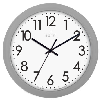 Acctim Abingdon Wall Clock Grey 25.5cm