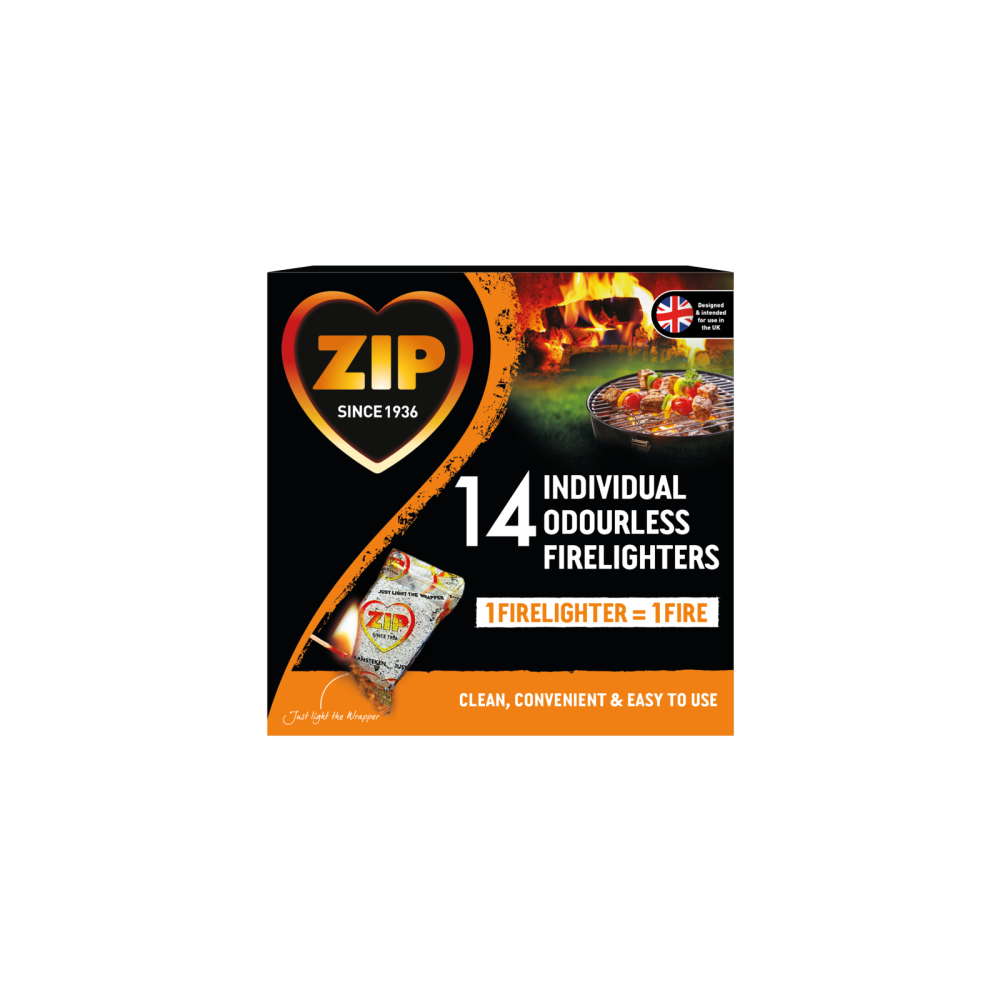 Zip Fast & Clean Wrapped Firelighters Pack 14